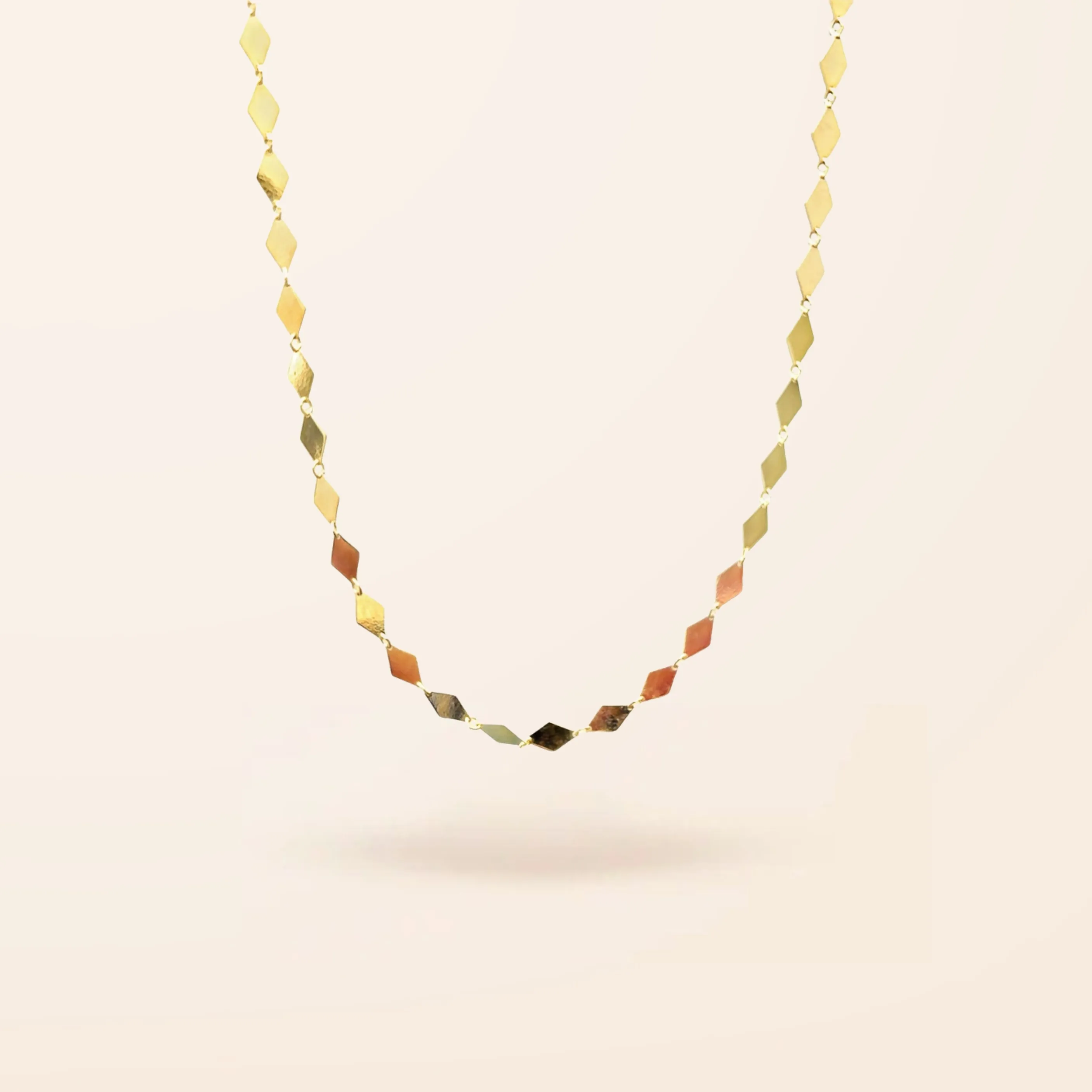 10K Gold Large Disco Necklace