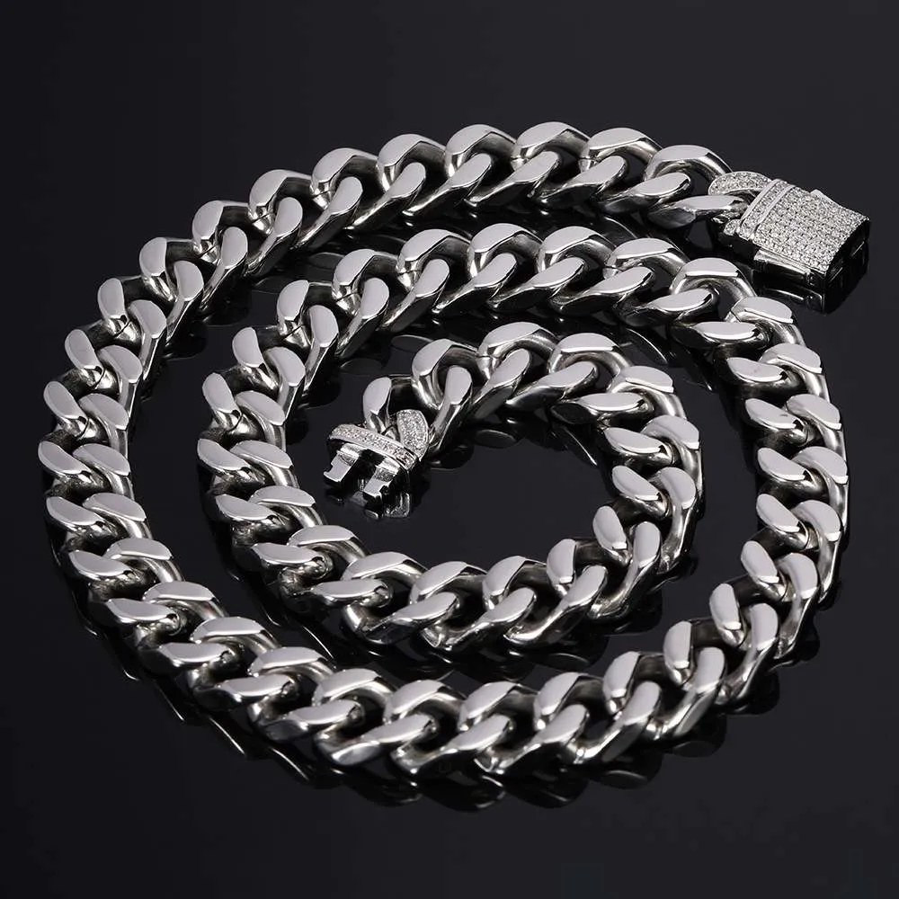 12mm Cuban Chain (Push Button Buckle)