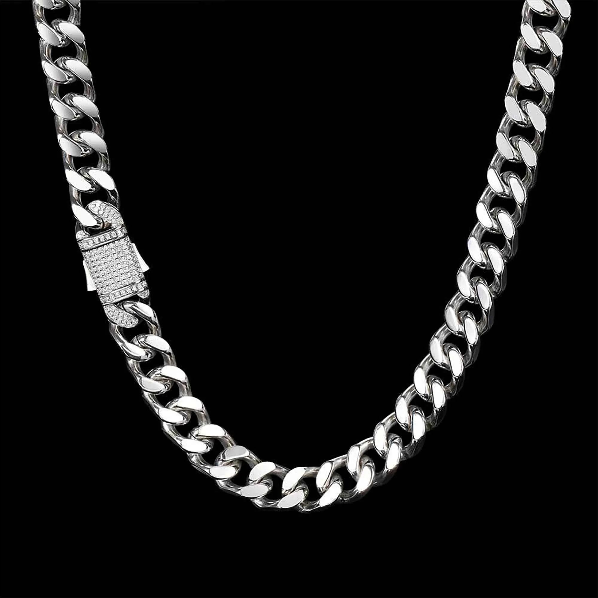 12mm Cuban Chain (Push Button Buckle)