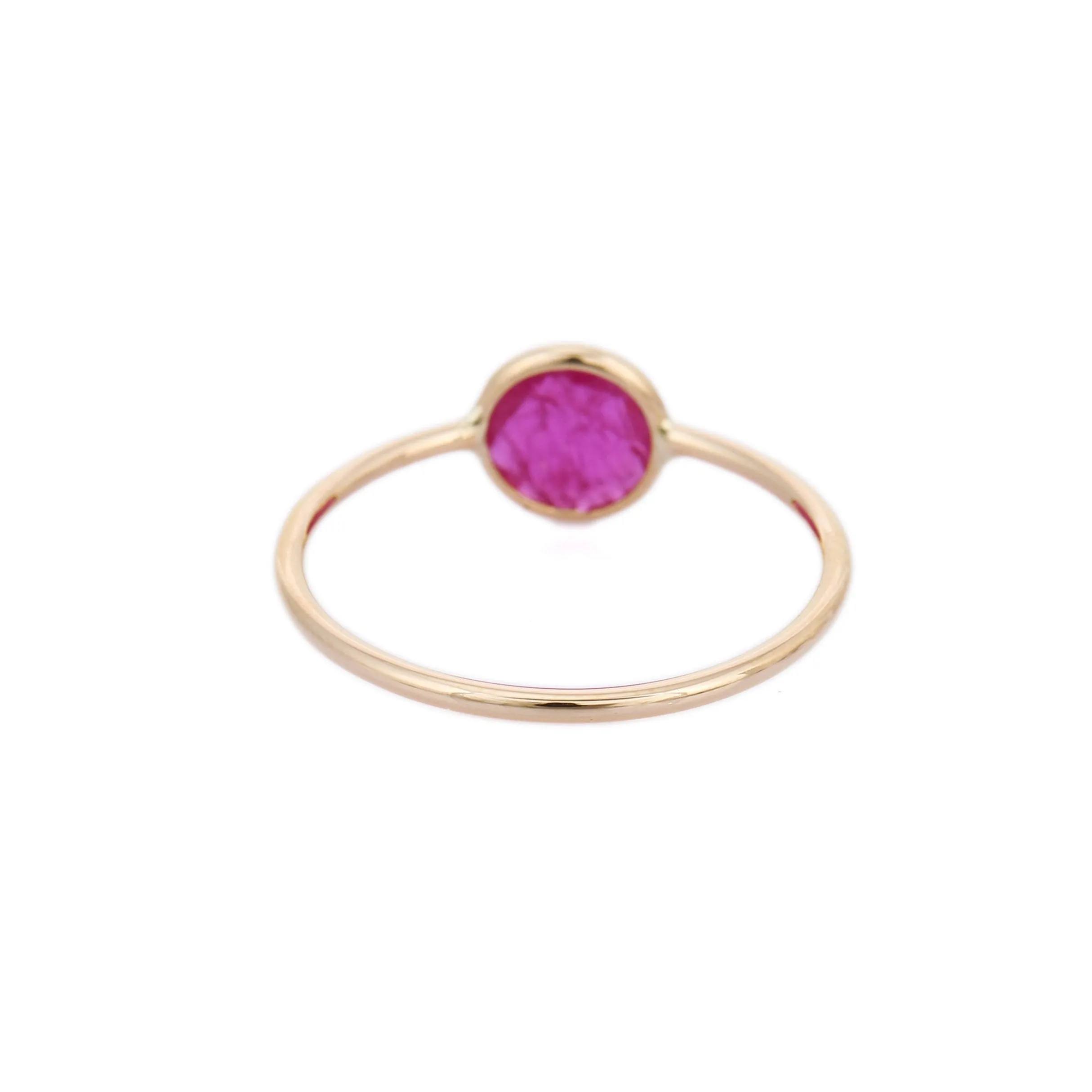 18K Yellow Gold Ruby Ring