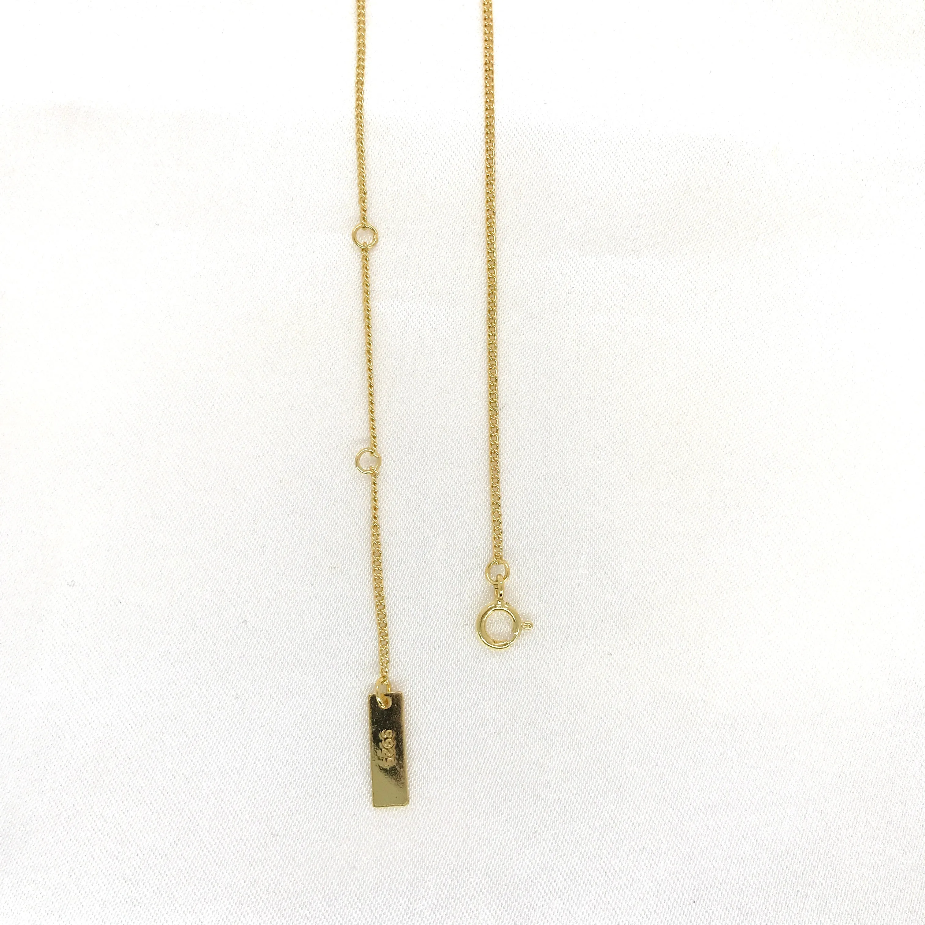 18K/925 Vermeil Hexagon Rose Necklace