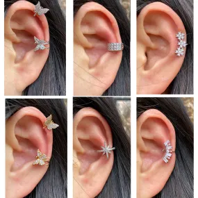 1Pc Helix Cartilage Conch Fake Without Piercing Ear Cuffs Earcuff Wrap Rock Earring Cuff No Piercing