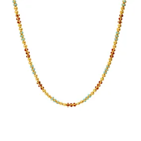 22K Gold & Enamel Colorful Krishna Chain