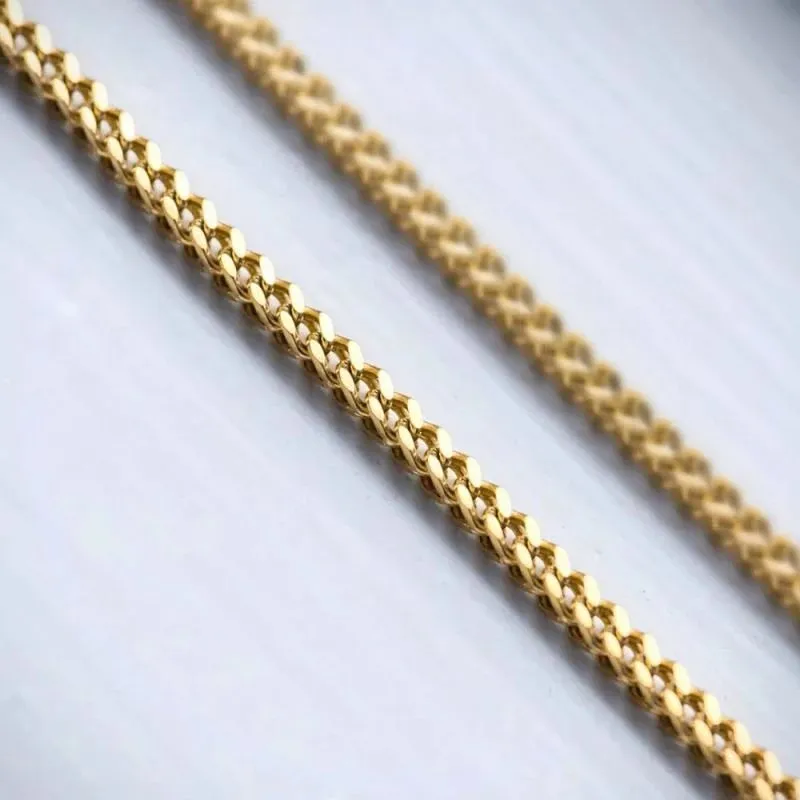 3mm Franco Box Chain in 18K Gold