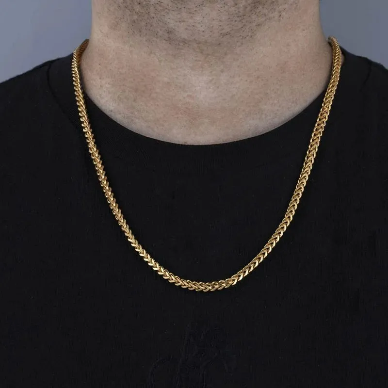 3mm Franco Box Chain in 18K Gold