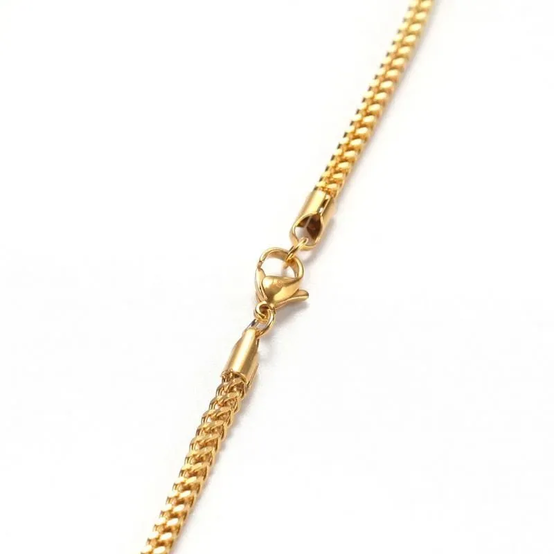 3mm Franco Box Chain in 18K Gold