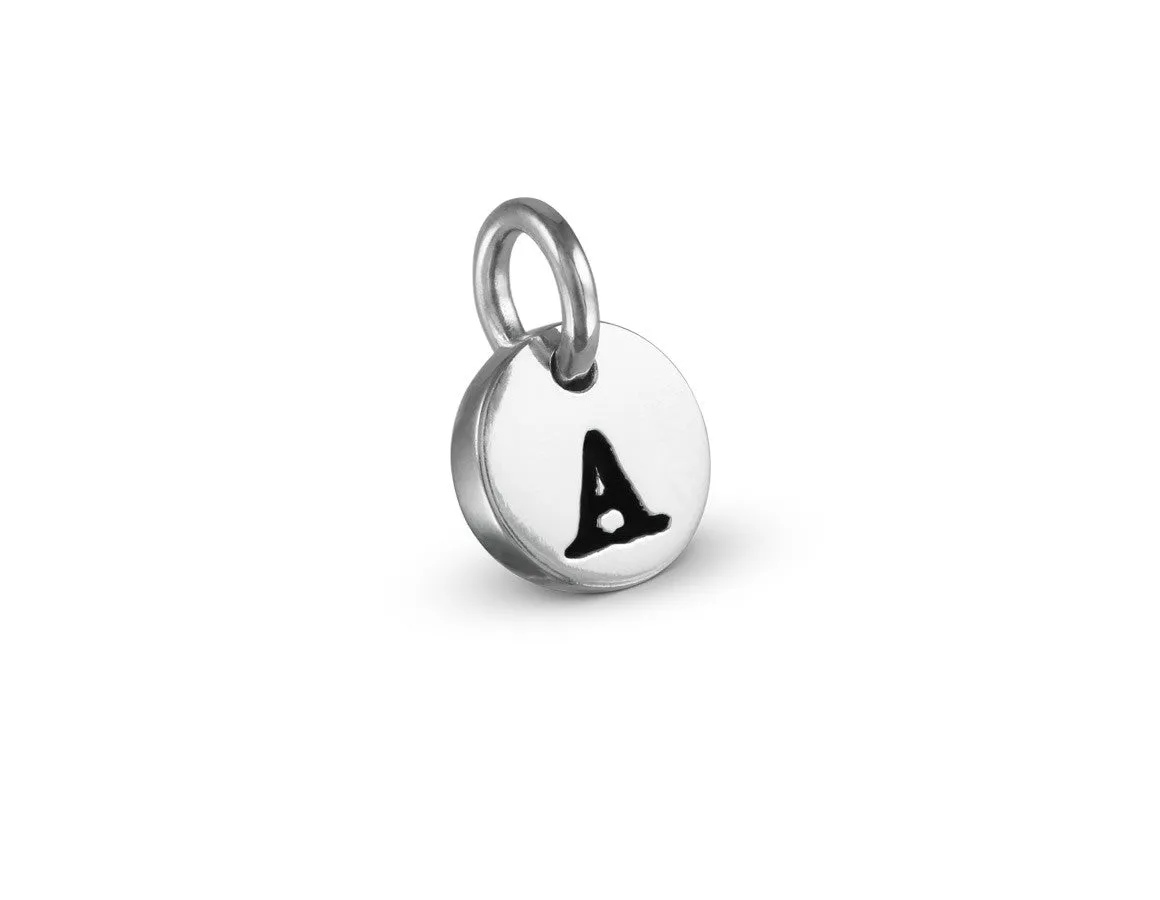 Add-On Initial Charm Pendant - Silver