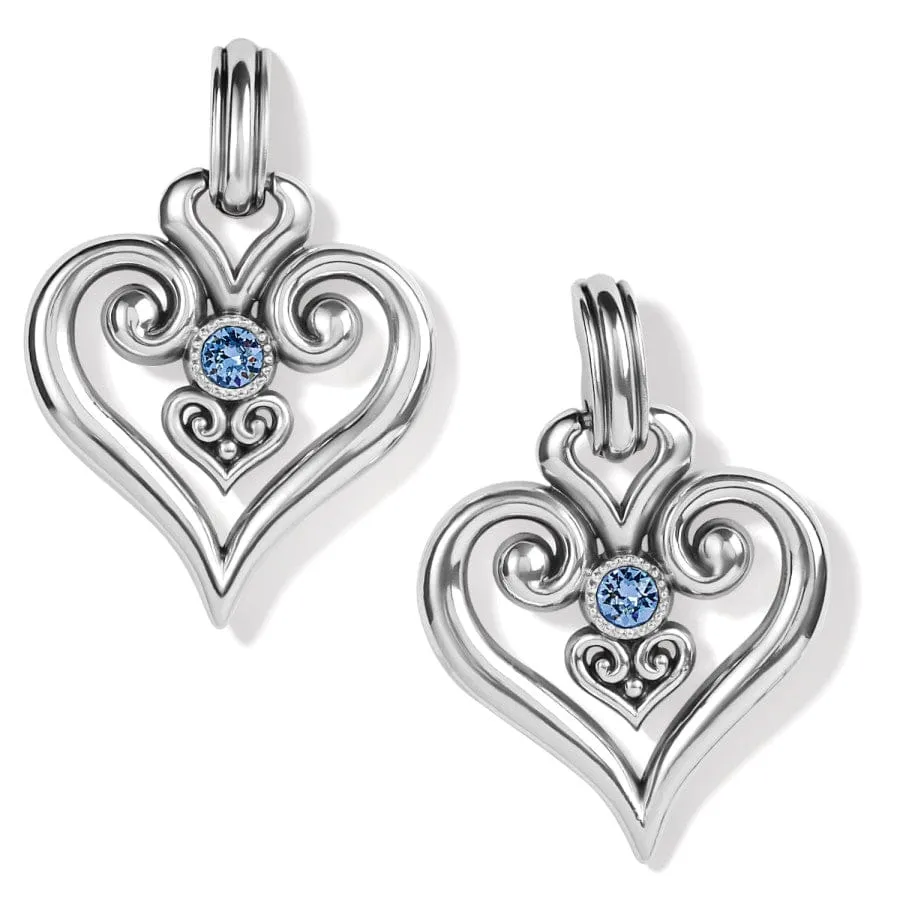 Alcazar Heart Glint Post Drop Earrings