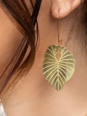 Alocasia Leaf Dangle Earrings