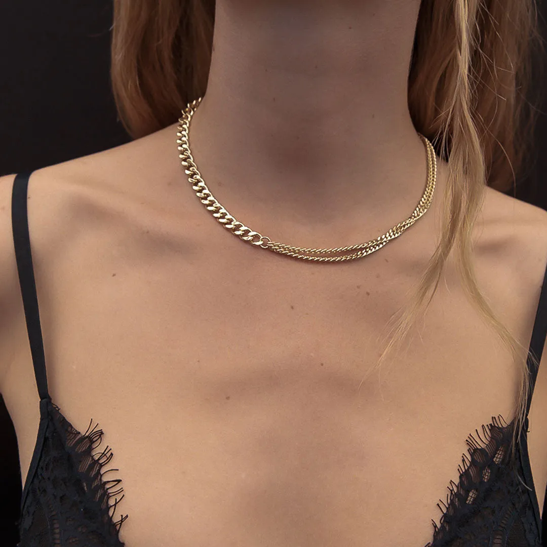 Amplify Double Curb Chain Choker - 440mm