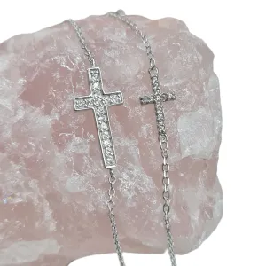 Aphroditi cross bracelet in Silver