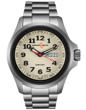 ArmourLite Officer Field Series - Beige Dial - Stainless Steel Case & Bracelet