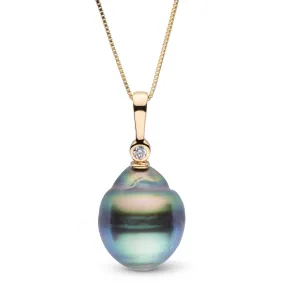 Aspire Collection 11.0-12.0 mm Baroque Tahitian Pearl & Diamond Pendant