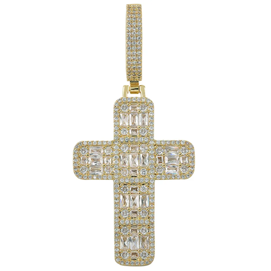 Baguette Diamond Cross Pendant