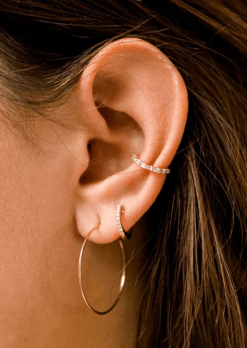 Baguette Diamonds Ear Cuff