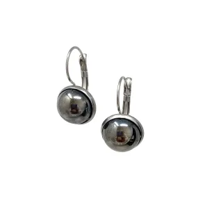 BENTON silver and hematite drop earrings