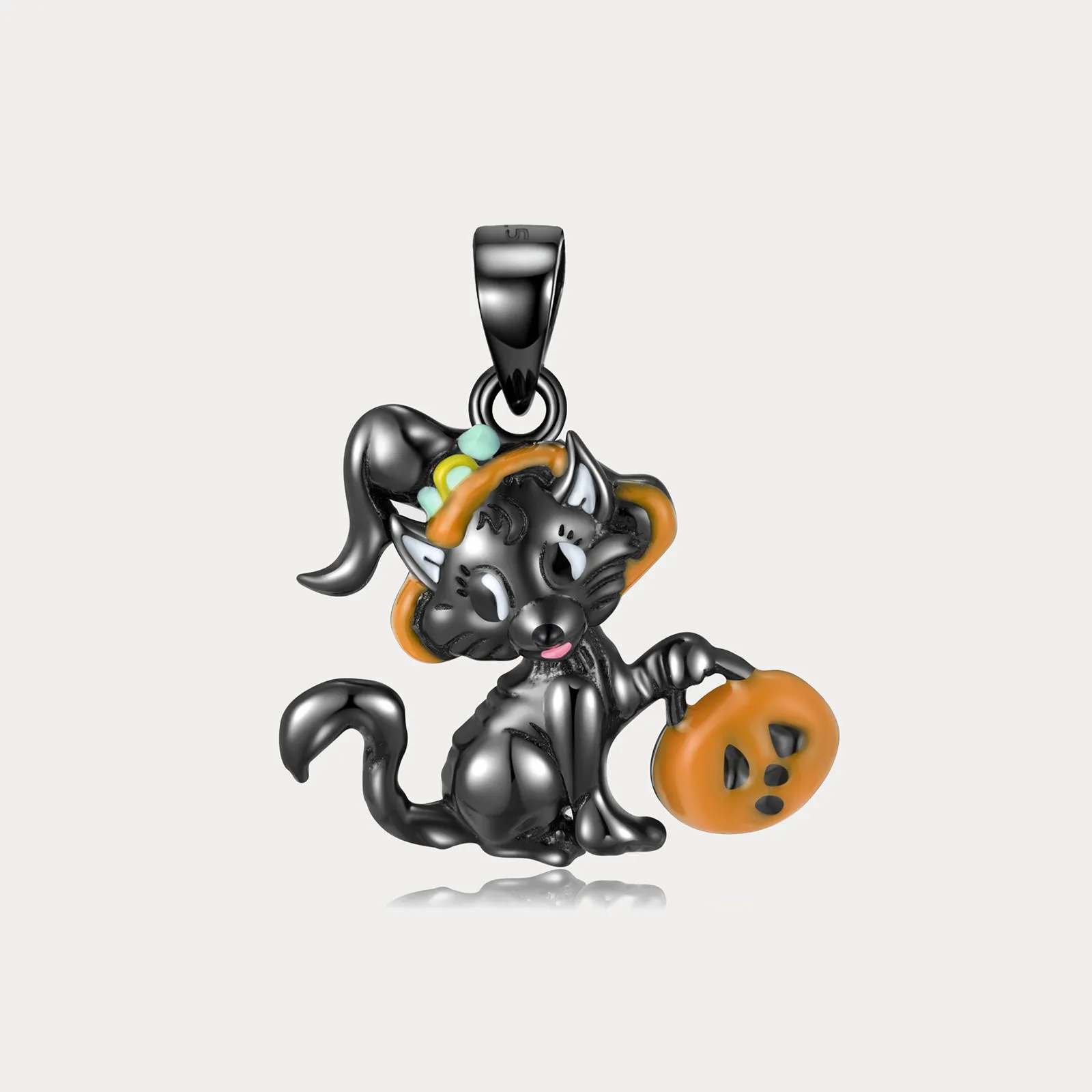 Black Cat Halloween Necklace