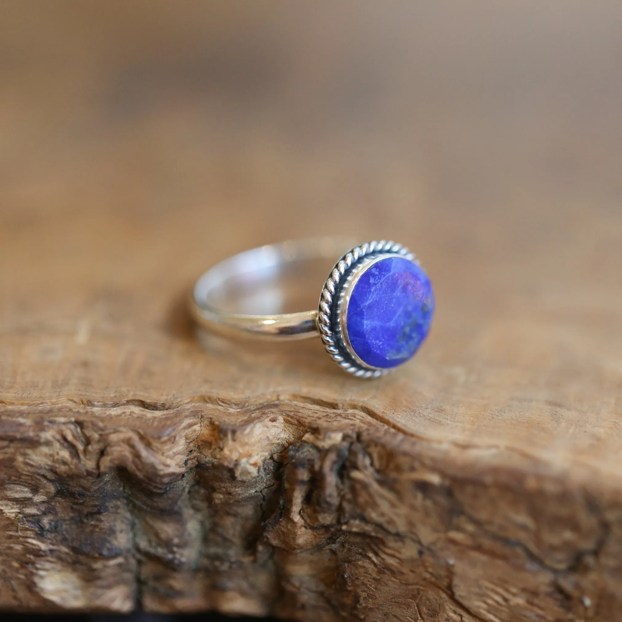 Blue Lapis Lazuli Ring - Silversmith Ring - Lapis Silver Ring - Sterling Silver