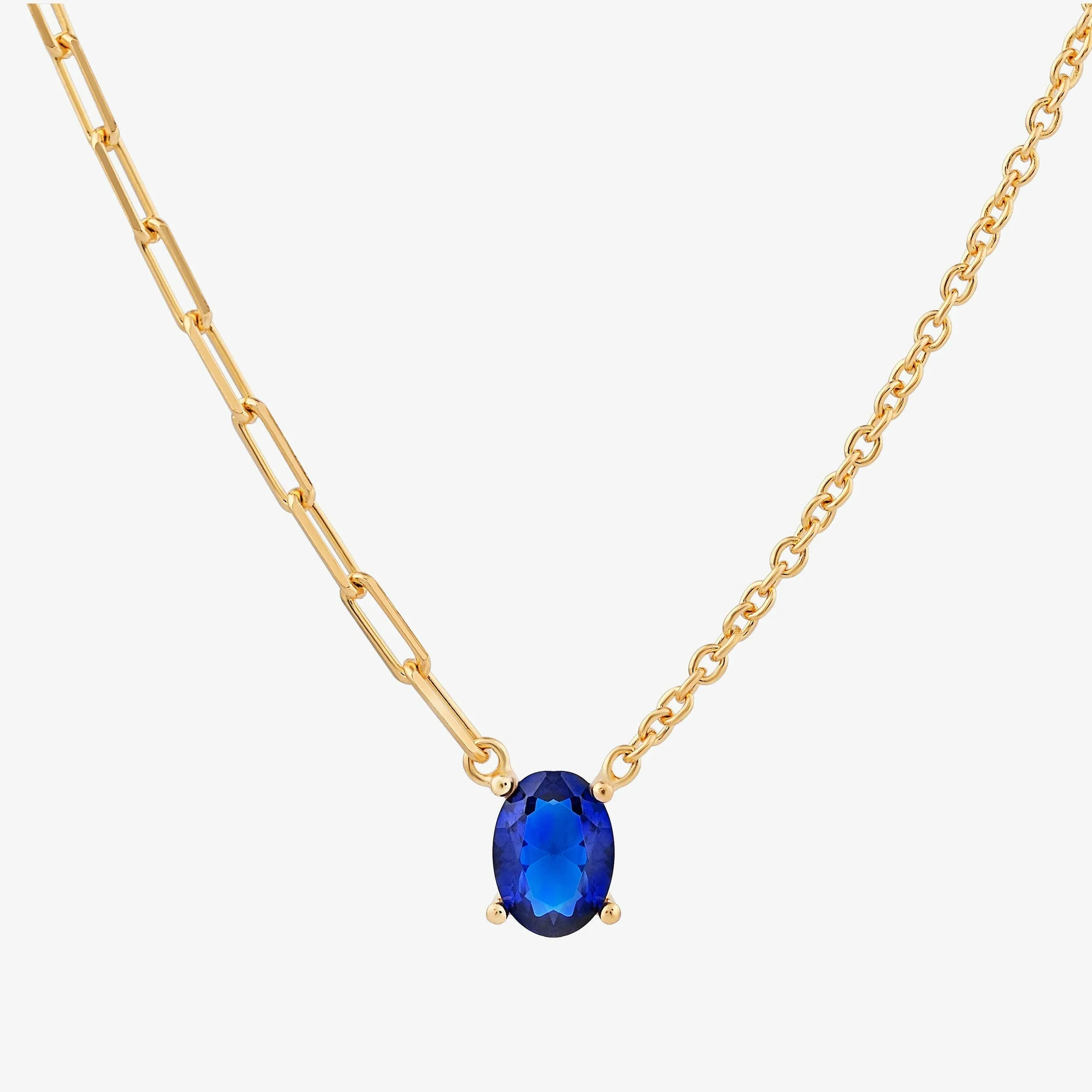 Blue Stone Necklace | 18K Gold Vermeil