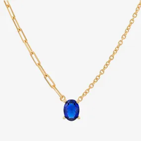 Blue Stone Necklace | 18K Gold Vermeil