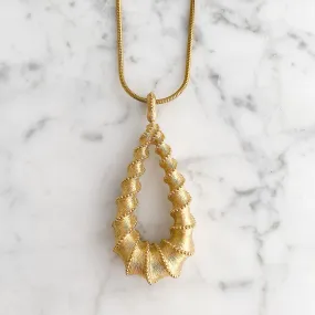 BRADEN vintage gold Monet tear drop pendant