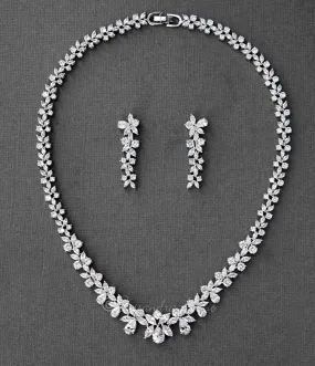 Bridal Necklace Set of Graduated Teardrops