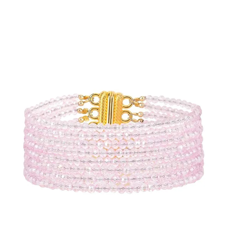 BUDHAGIRL | Meghan 8 Strand Crystal Bracelet