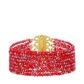 BUDHAGIRL | Meghan 8 Strand Crystal Bracelet