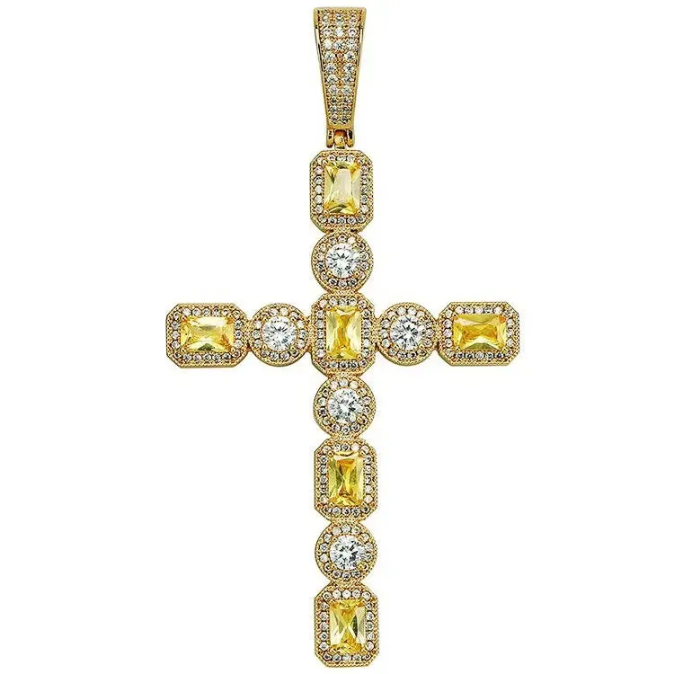 Canary Yellow Cross Pendant