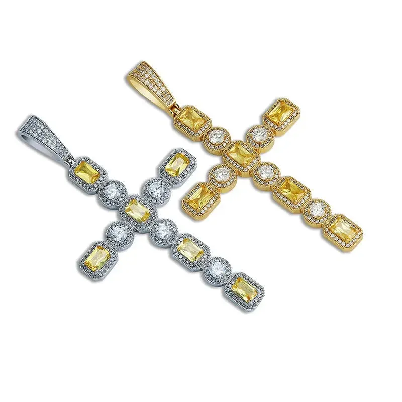 Canary Yellow Cross Pendant