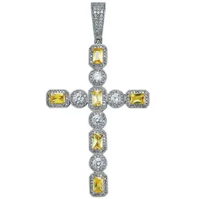 Canary Yellow Cross Pendant