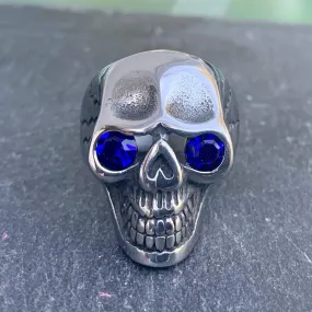 Captain Jack's Blue Eye Skull Ring - R24