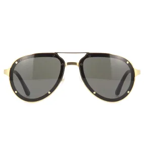 Cartier Eyewear CT0195S-002 Santos De Cartier Gold Grey Sunglasses