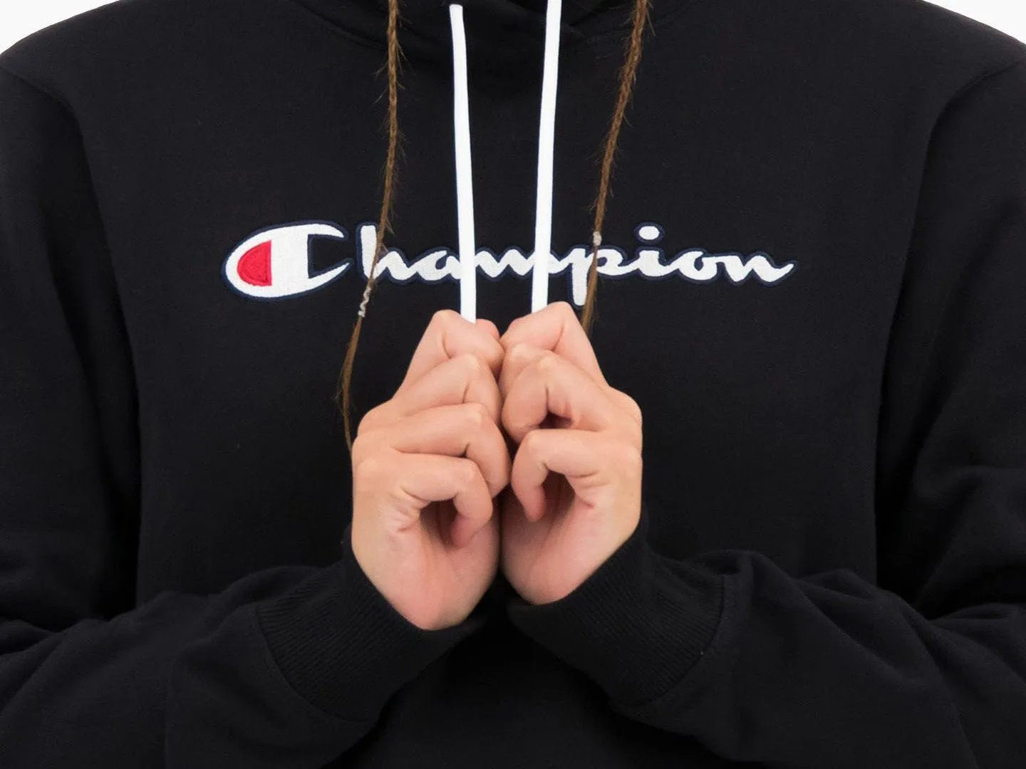 CHAMPION Felpa Cappuccio Logo Black 113185