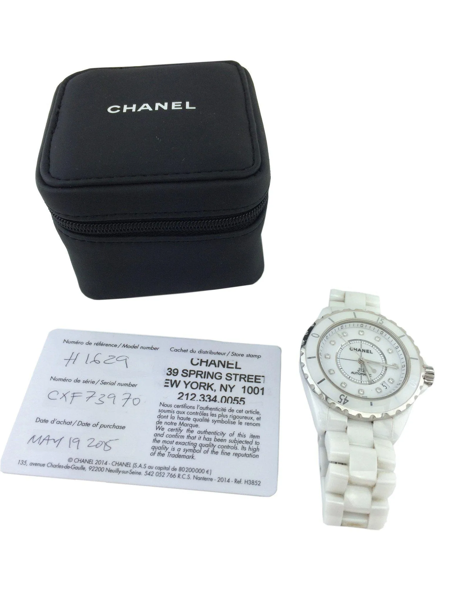 Chanel J12 Automatic 38mm Ceramic Diamond Watch - Luxurious Womens Timepiece