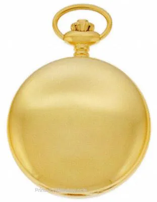 Charles-Hubert 14k Gold-Plated Brass Pocket Watch - 48mm