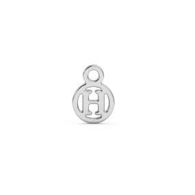 Circle Initial Charm - H | Sterling Silver