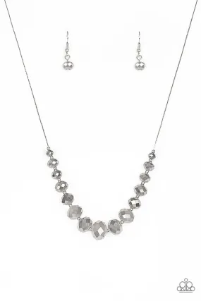 Crystal Carriages Silver Necklace - Paparazzi Accessories