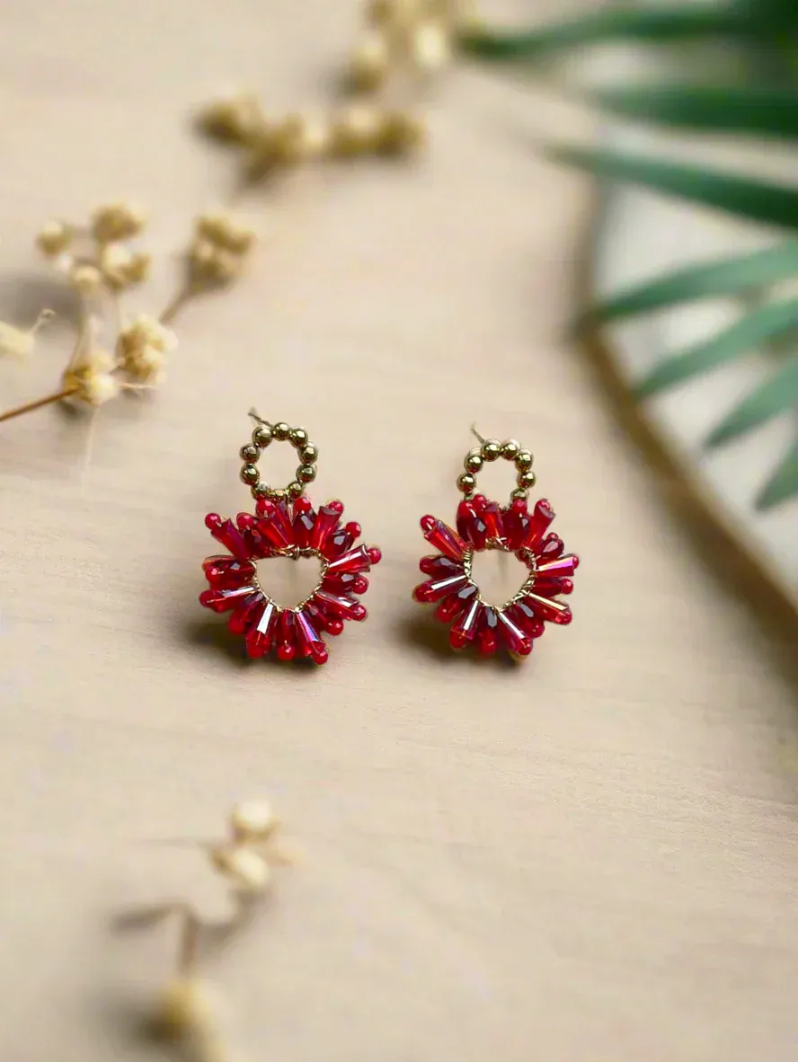 Crystal earrings.