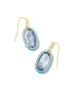 Dani Enamel Frame Drop Earrings in Gold Periwinkle Illusion Kendra Scott