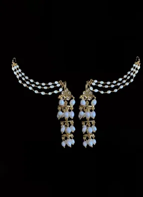 DER212 Insha jhumka in fresh water pearls ( READY TO SHIP )