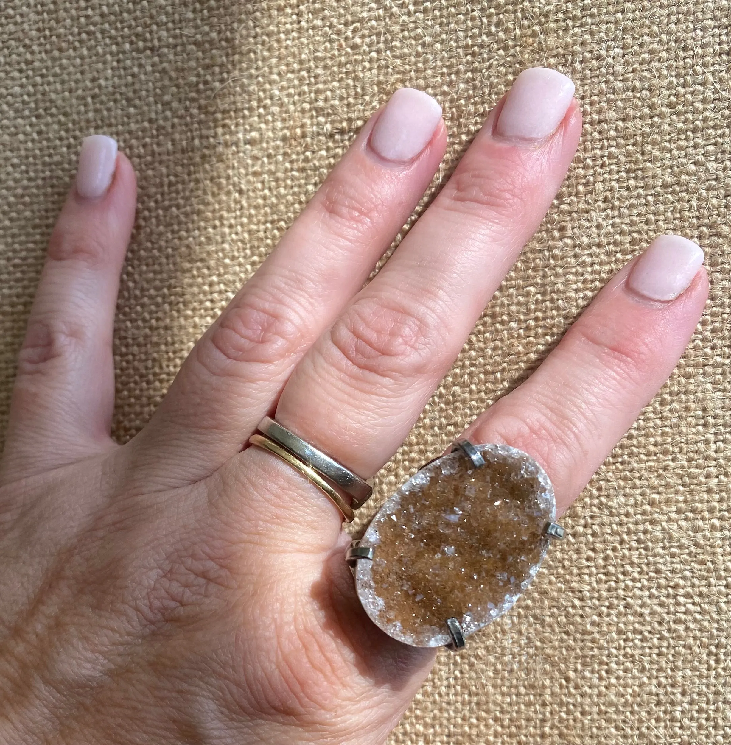 Druzy Oval Ring #47