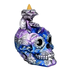 Electro Sugar Skull Back Flow Incense Burner