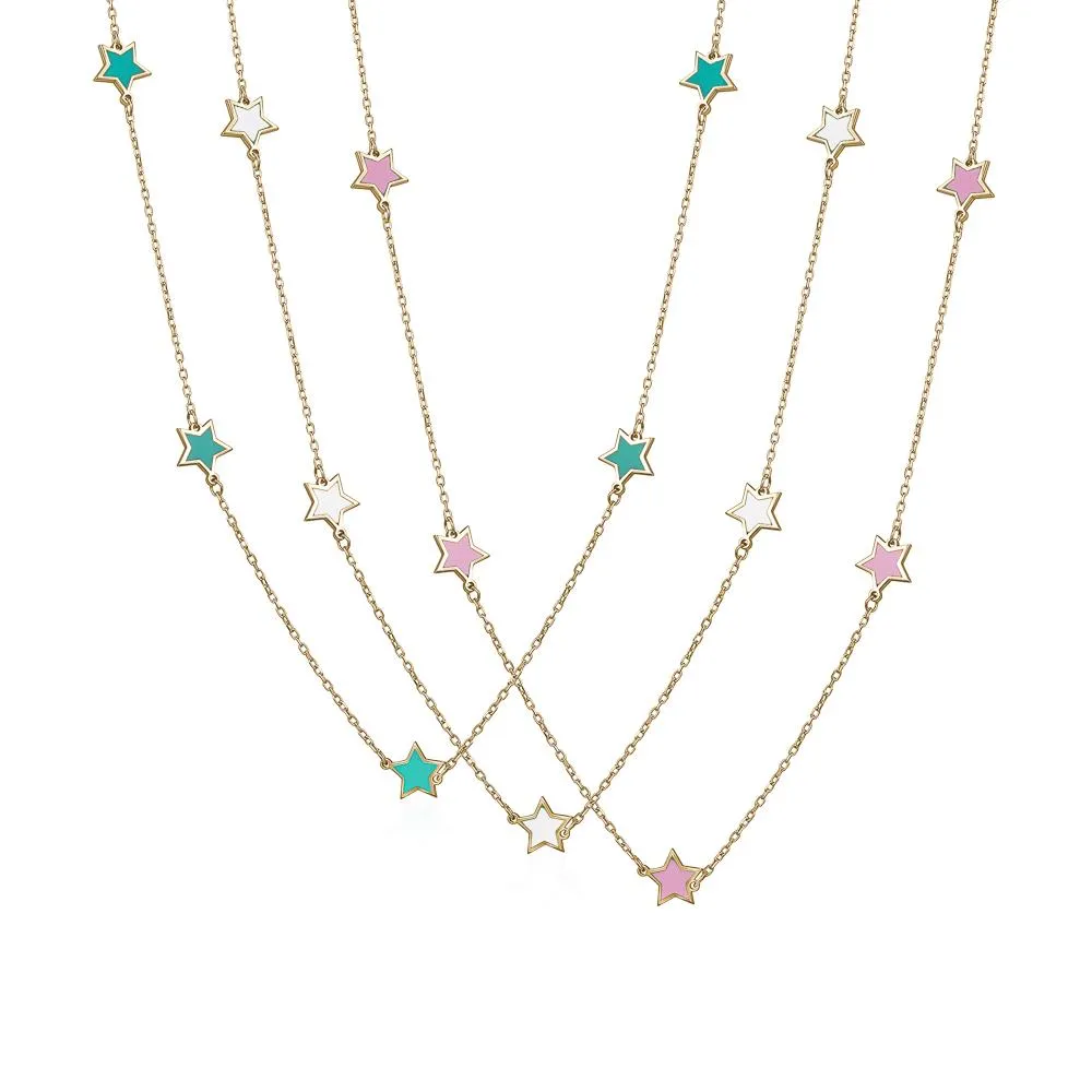 ENAMEL ALL AROUND STAR NECKLACE