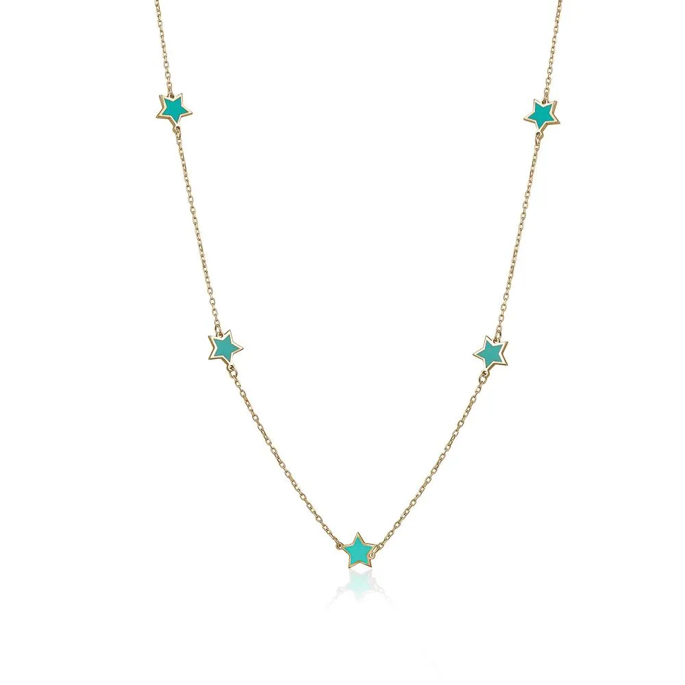 ENAMEL ALL AROUND STAR NECKLACE