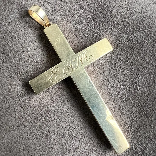 Estate Seed Pearl Cross