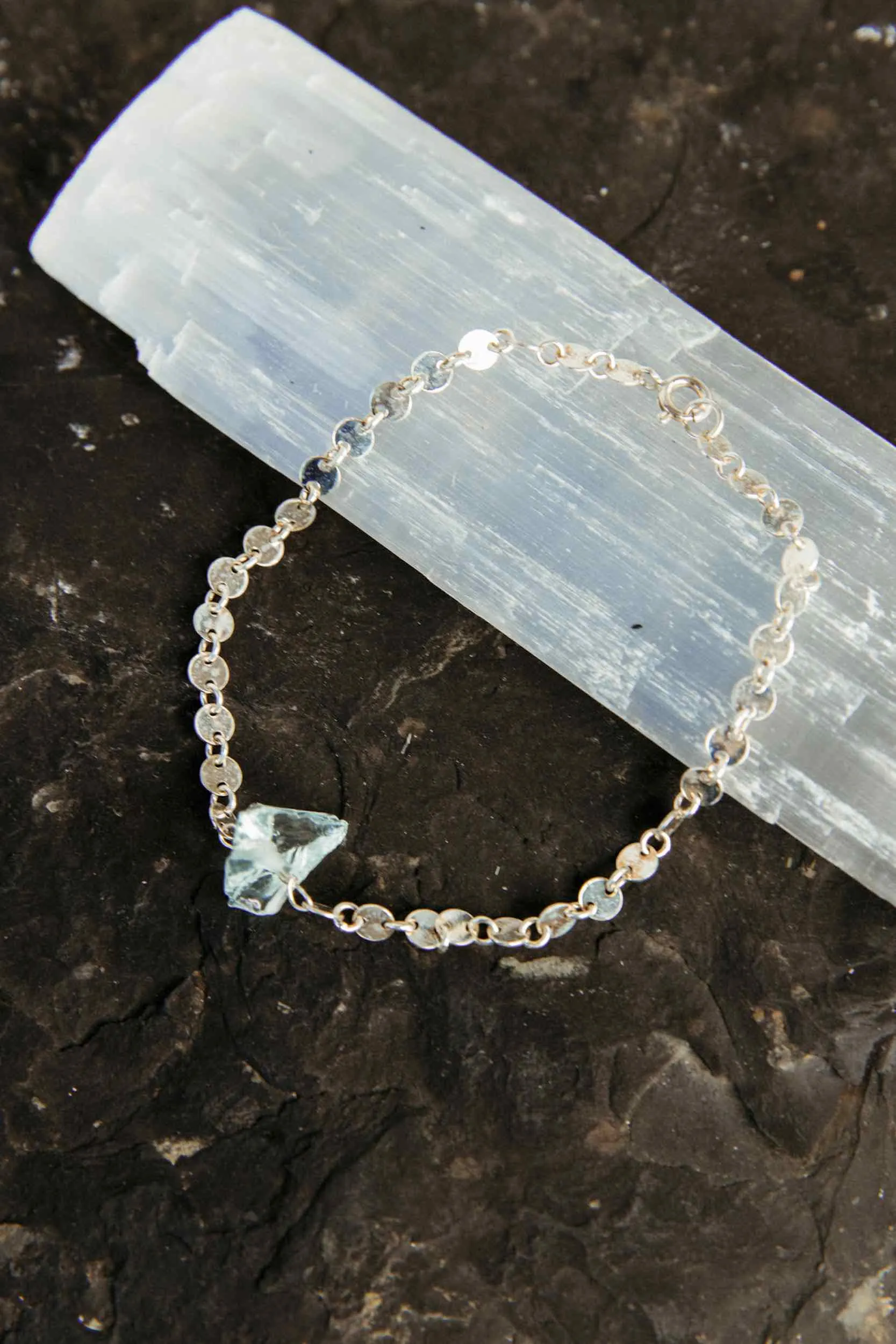 Flow Like Water Aquamarine Bracelet