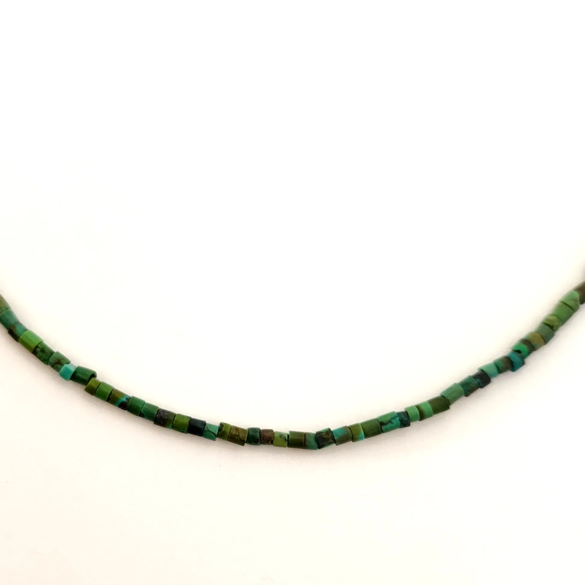 Forest Green Turquoise Necklace - Size 15 or 16 Long