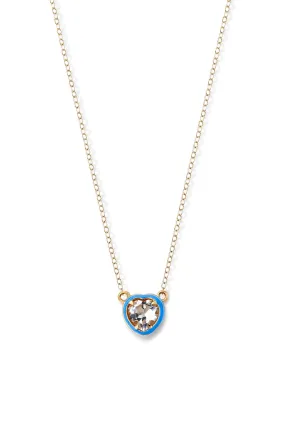 Heart Cocktail Necklace - White Topaz - In Stock