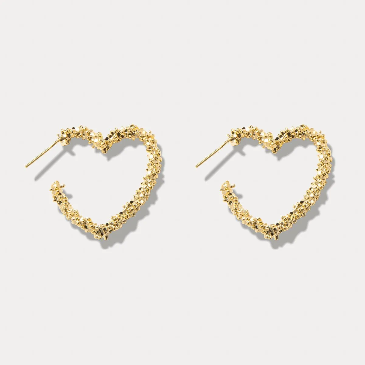 Hollow Out Heart Earrings